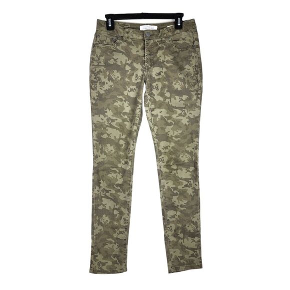 Kenneth Cole Reaction Camo Skinny Jeans Olive Green Army Green Size 27 - Picture 1 of 16